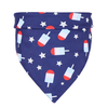 American flag triangle scarf cat and dog independence day scarf