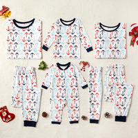 Anchor Patterned Christmas Family Matching Pajamas Set