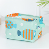 Animal Fruit Cartoon Foldable Fabric Storage Receive Basket with Handle Cotton Linen Storage Bins