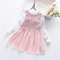 Baby / Toddler Flounce Collar Splice Tutu Dress