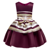 Baby / Toddler Girl Pretty Colorblock Striped Bowknot Party Dress