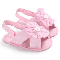 Baby / Toddler Girl Pretty Floral Decor Solid Sandals