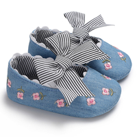 Baby / Toddler Girl Pretty Floral Embroidery Prewalker Shoes