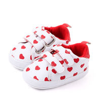 Baby / Toddler Girl Pretty Heart Print Velcro Prewalker Shoes