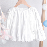 Baby / Toddler Newest Solid Linen Long-sleeve Top