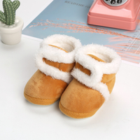 Baby / Toddler Solid Velvet Fluff Prewalker Shoes