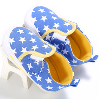 Baby / Toddler Stars Print Striped Canvas Prewalker Shoes