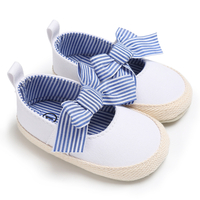 Baby / Toddler Striped Bowknot Solid Canvas shoes First Shoes