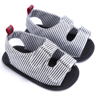 Baby / Toddler Striped Cotton Velcro Prewalker Shoes