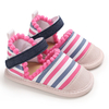 Baby / Toddler Striped Pompon Decor First Walkers Shoes