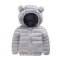 Baby / Toddler Stylish 3D Ear Print Solid Hooded Coat