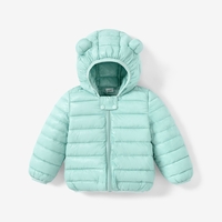 Baby / Toddler Stylish 3D Ear Print Solid Hooded Cotton Coat