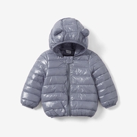 Baby / Toddler Stylish 3D Ear Print Solid Hooded Cotton Coat