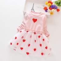 Baby / Toddler Sweet Faux-two Heart Design Princess Tutu Dress