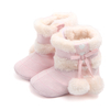 Baby / Toddler Sweet Heart Pompon Decor Ankle Prewalker Cotton Boots