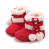 Baby / Toddler Sweet Heart Pompon Decor Ankle Prewalker Cotton Boots