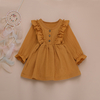 Baby / Toddler Sweet Ruffled Collar Stretch Cuff Dresses