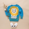 Baby / Toddler Tasseled Lion Print Long-sleeve Knitted Sweater (No shoes)