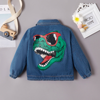 Baby / Toddler Trendy Dinosaur Print Denim Jacket