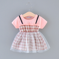 Baby / Toddler Trendy Faux-two Plaid Tutu Dress
