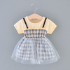 Baby / Toddler Trendy Faux-two Plaid Tutu Dress