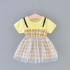 Baby / Toddler Trendy Faux-two Plaid Tutu Dress