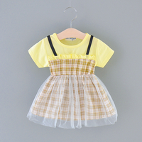 Baby / Toddler Trendy Faux-two Plaid Tutu Dress