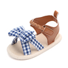 Baby / Toddler Trendy Plaid Bowknot Velcro First Walkers