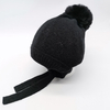 Baby / Toddler Trendy Solid Knitted Pompon Tie-up Hat