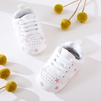 Baby / Toddler Valentine Pretty Stars Embroidery Solid Prewalker Shoes (Various colors)
