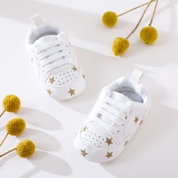 Baby / Toddler Valentine Pretty Stars Embroidery Solid Prewalker Shoes (Various colors)