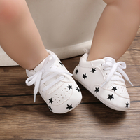 Baby / Toddler Valentine Pretty Stars Embroidery Solid Prewalker Shoes (Various colors)