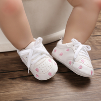 Baby / Toddler Valentine Pretty Stars Embroidery Solid Prewalker Shoes (Various colors)