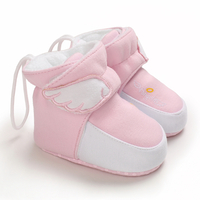 Baby / Toddler Wing Pattern Letter Print Fluff Prewalker Shoes
