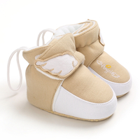 Baby / Toddler Wing Pattern Letter Print Fluff Prewalker Shoes