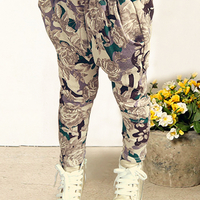 Floral Print Long-sleeve Sweatshirt And Pants Set
