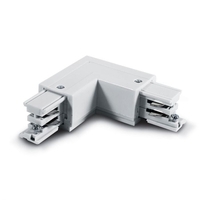 3 Circuit Left Corner Connector - White