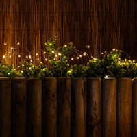 4.9M Suri Solar Warm White LED Micro Copper Wire Fairy Lights - 50 Lights