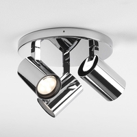 Astro Aqua 3 Light Round Spotlight Plate - Polished Chrome