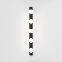 Astro Cabaret 5 Light Glass Mirror Light - Matt Black