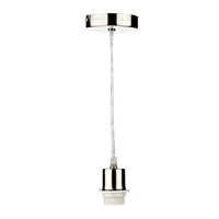 Ceiling Pendant Lamp Holder - Satin Chrome