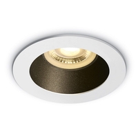 Cove Recessed Fixed Downlight - White with Black Reflector