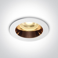 Cove Recessed Fixed Downlight - White with Copper Reflector