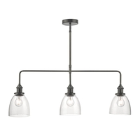 Dar Arvin 3 Light Bar Ceiling Pendant - Antique Chrome