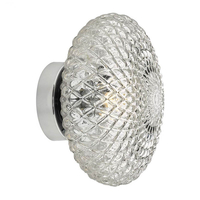 Dar Bibiana Glass Flush Wall Light - Clear