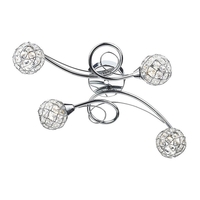 Dar Circa Glass Flush Light - Polished Chrome