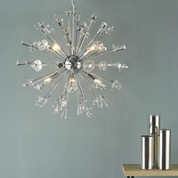 Dar Exodus 8 Arm Chandelier - Polished Chrome