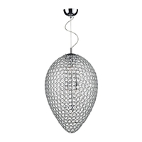 Dar Frost 5 Light Crystal Ceiling Pendant Light - Polished Chrome