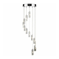 Dar Galileo 12 Light LED Cascade Ceiling Pendant - Polished Chrome