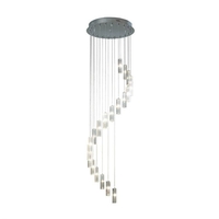 Dar Galileo 20 Light LED Cascade Ceiling Pendant - Polished Chrome